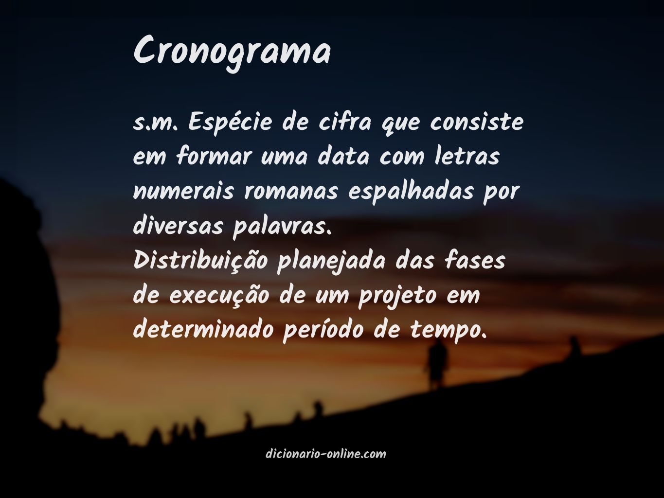 Significado de cronograma