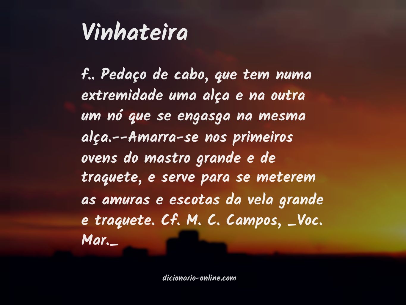 Significado de vinhateira