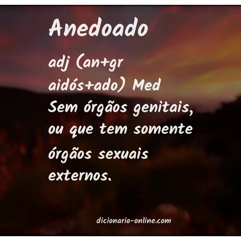 Significado de anedoado