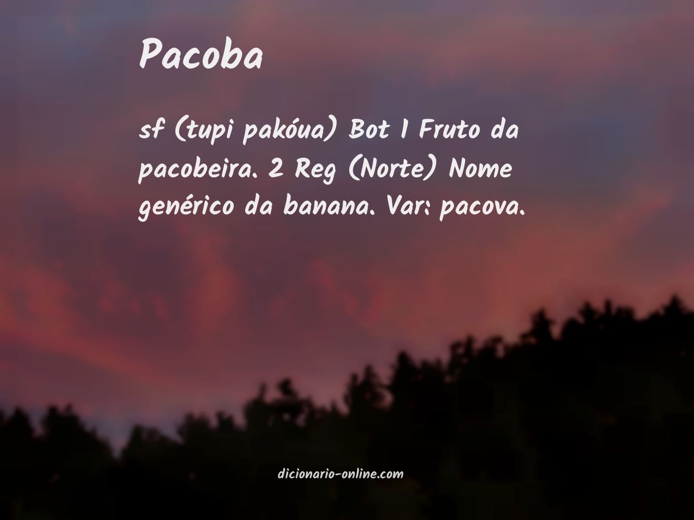 Significado de pacoba