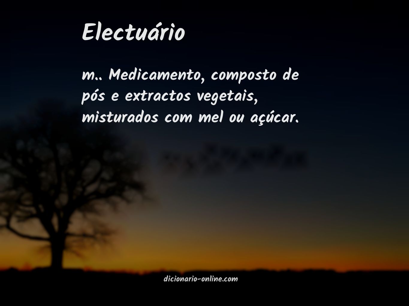 Significado de electuário