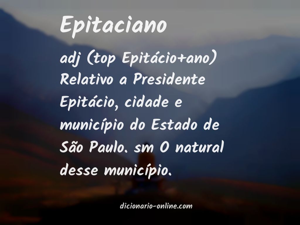 Significado de epitaciano