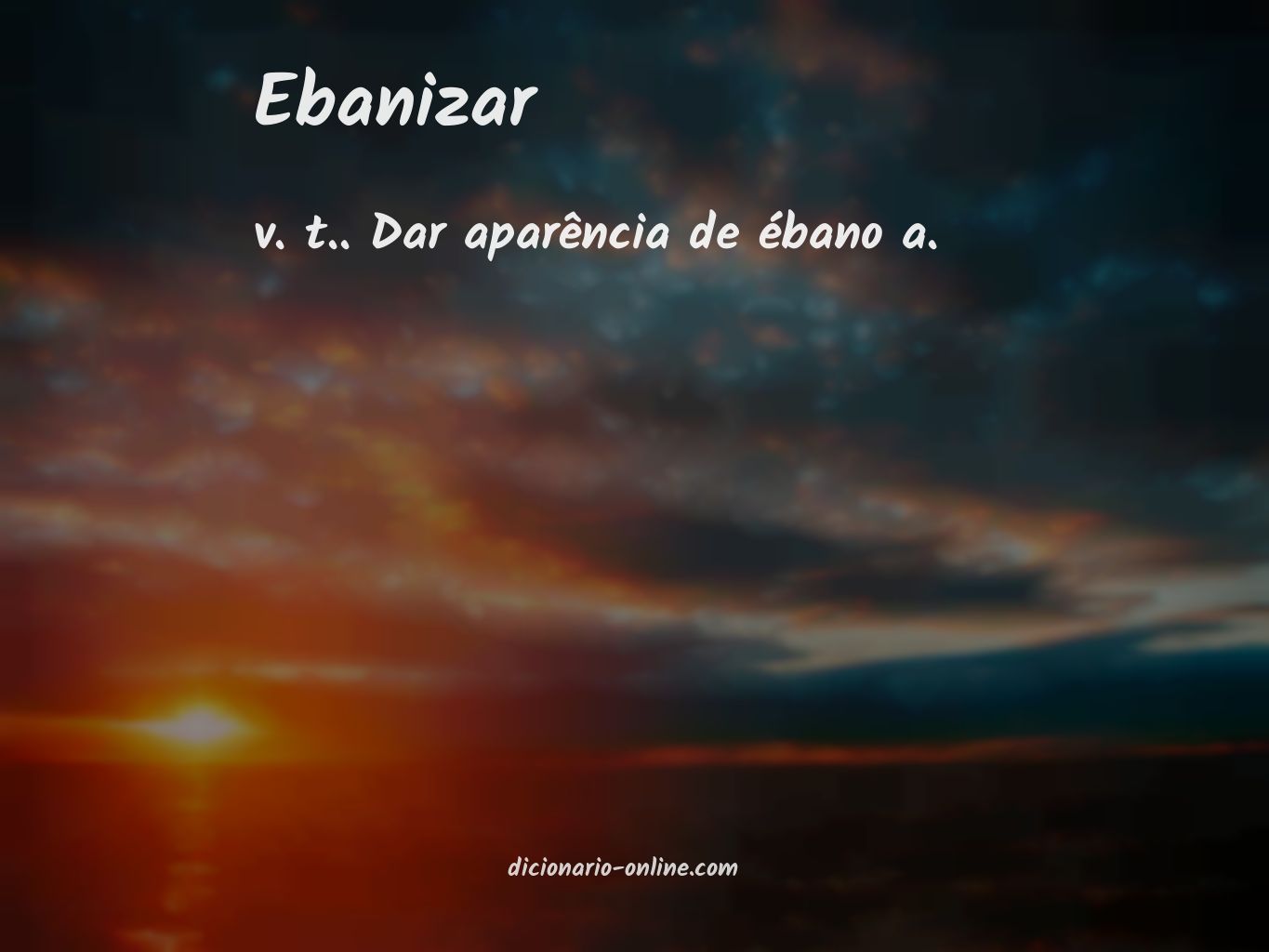Significado de ebanizar