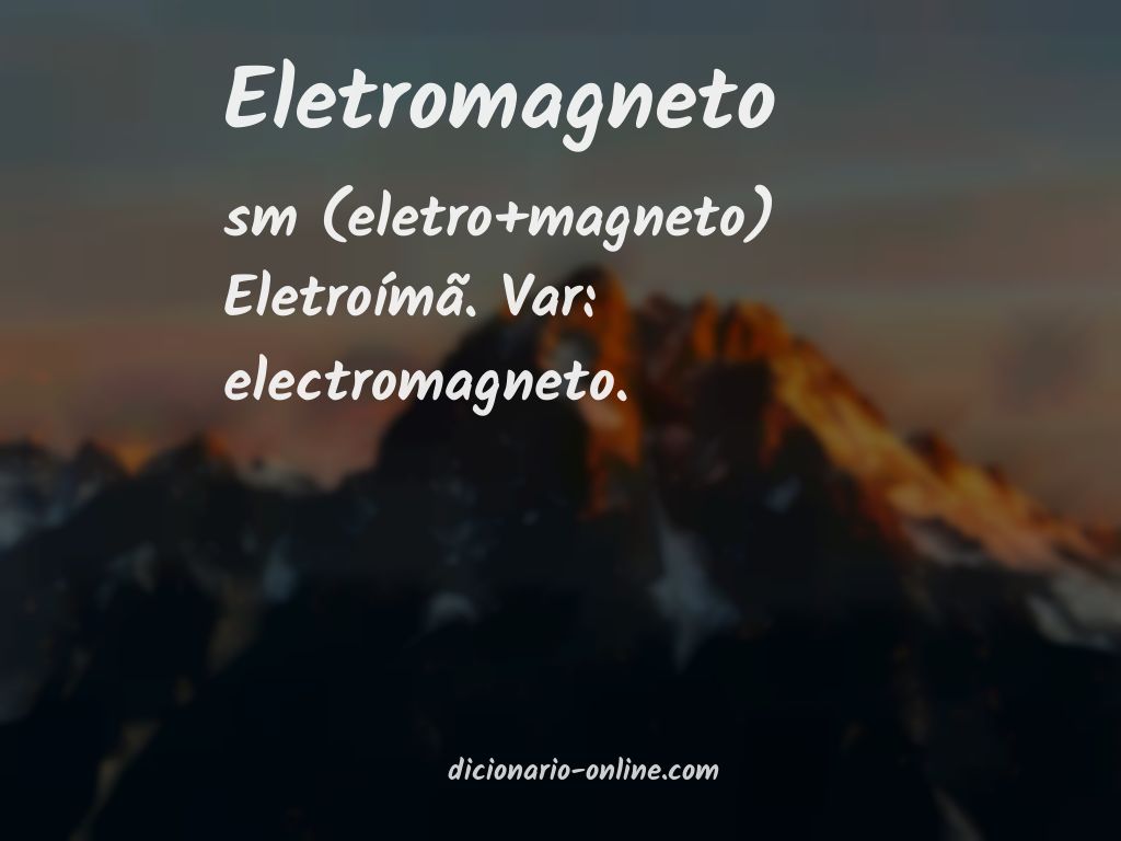 Significado de eletromagneto