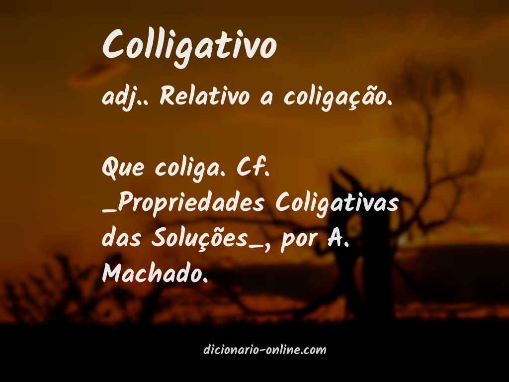 Significado de colligativo