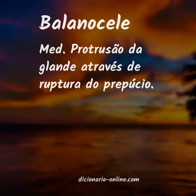 Significado de balanocele