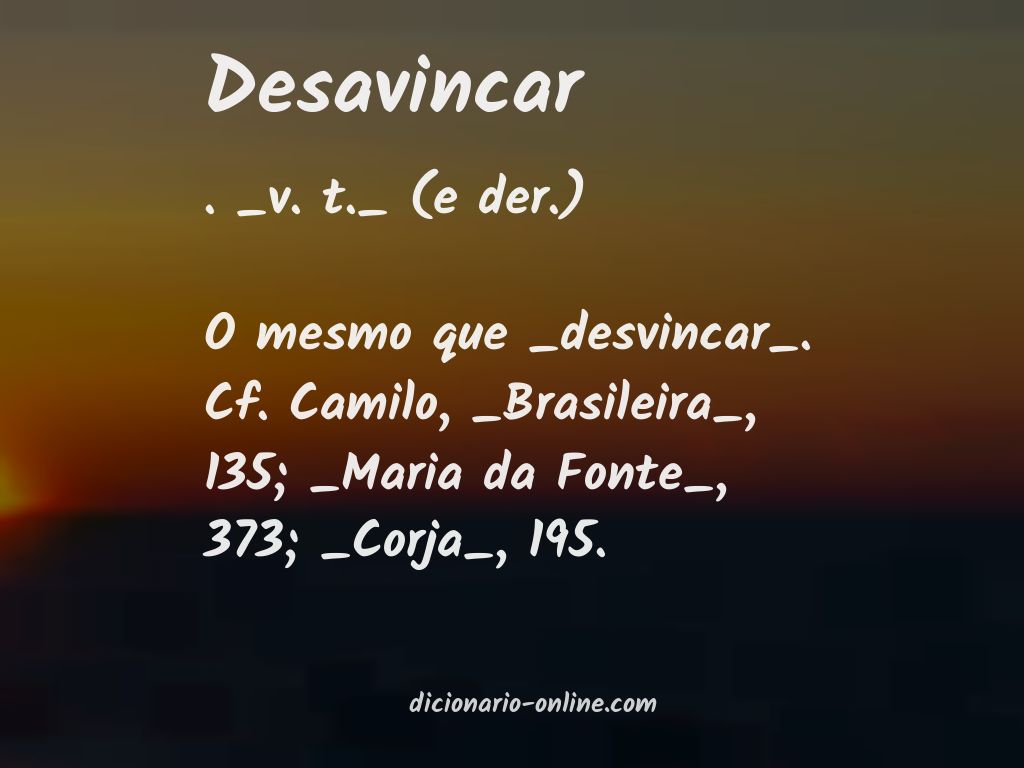 Significado de desavincar