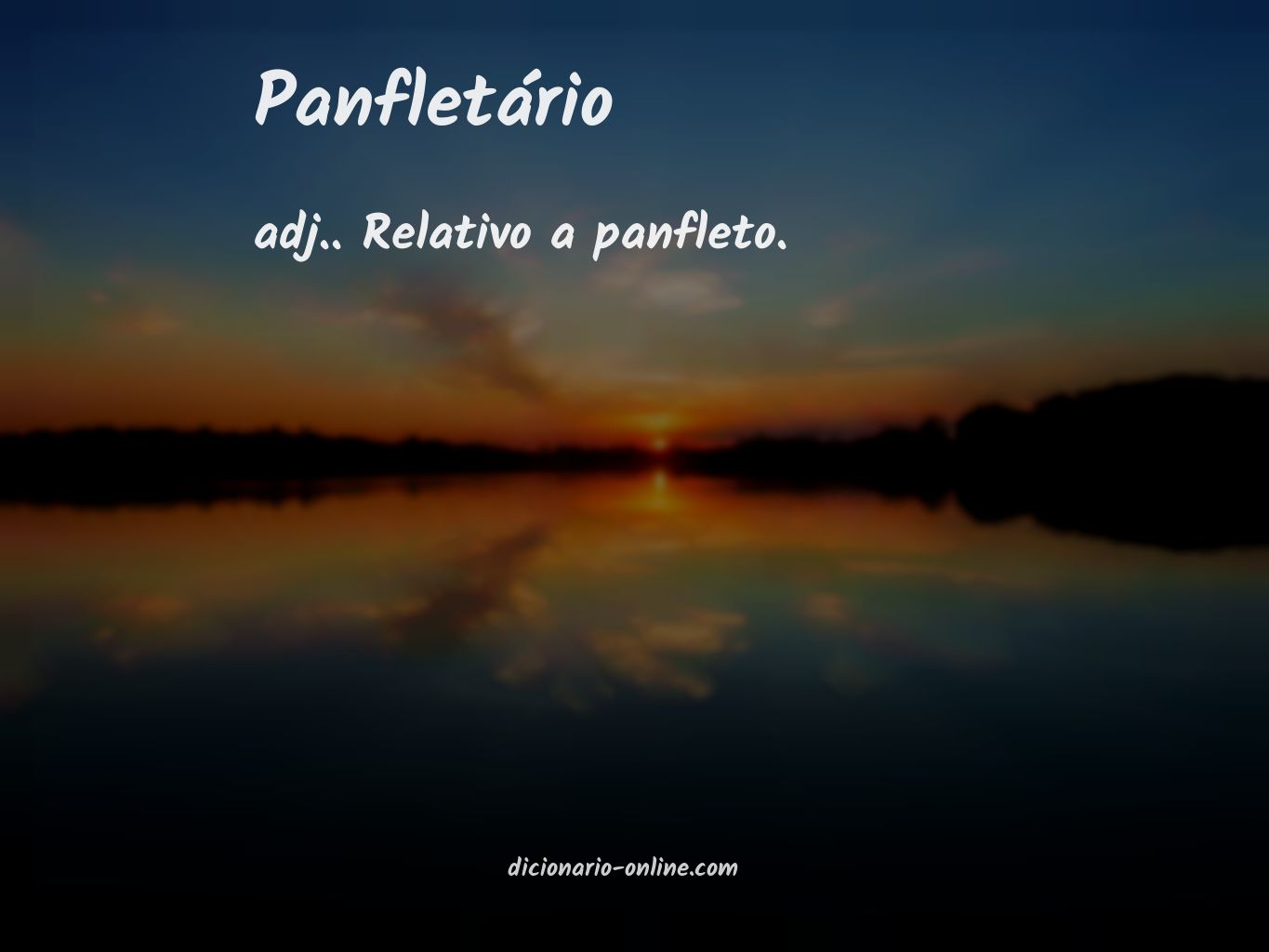 Significado de panfletário