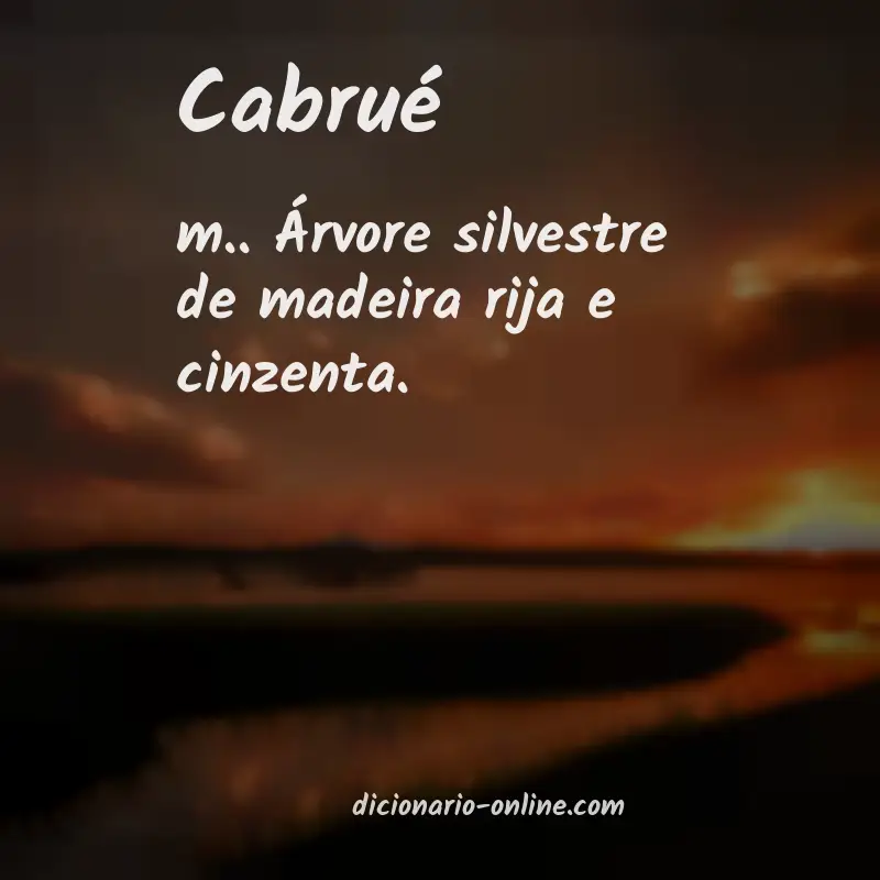 Significado de cabrué