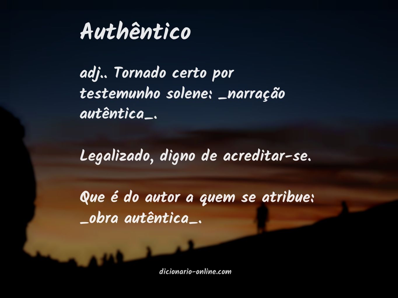 Significado de authêntico