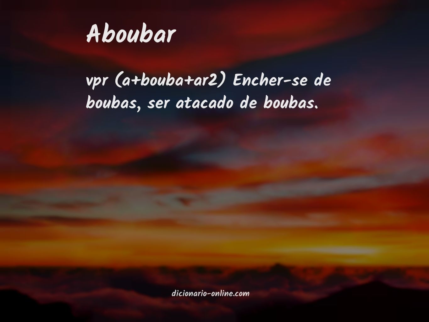 Significado de aboubar