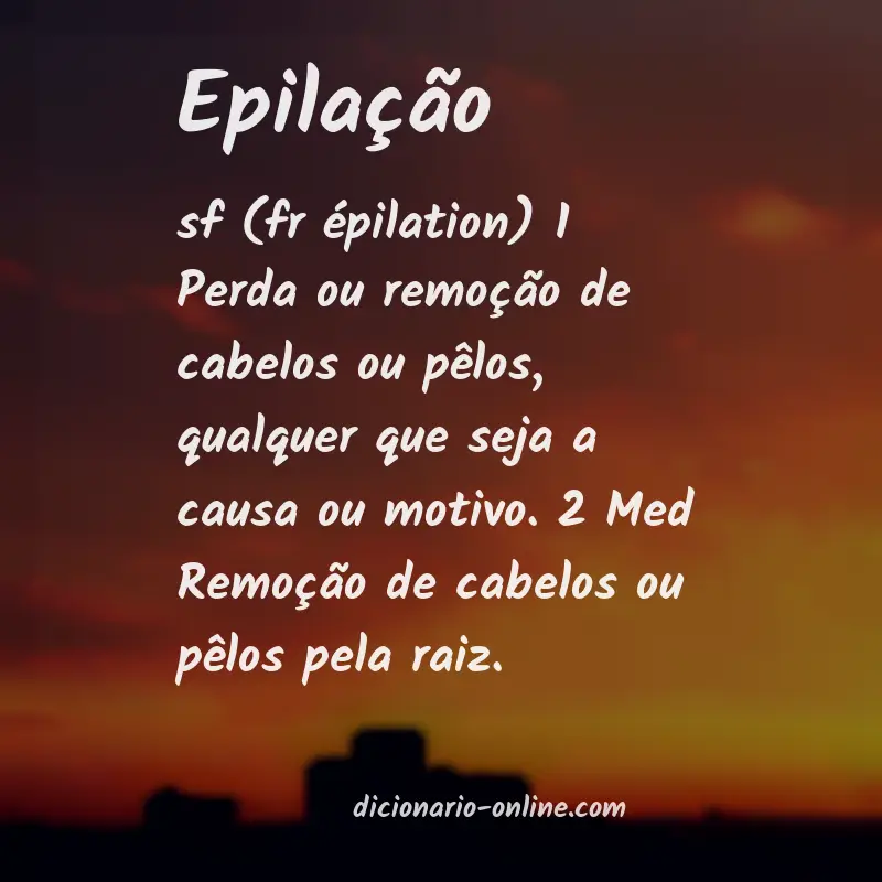 Significado de epilação