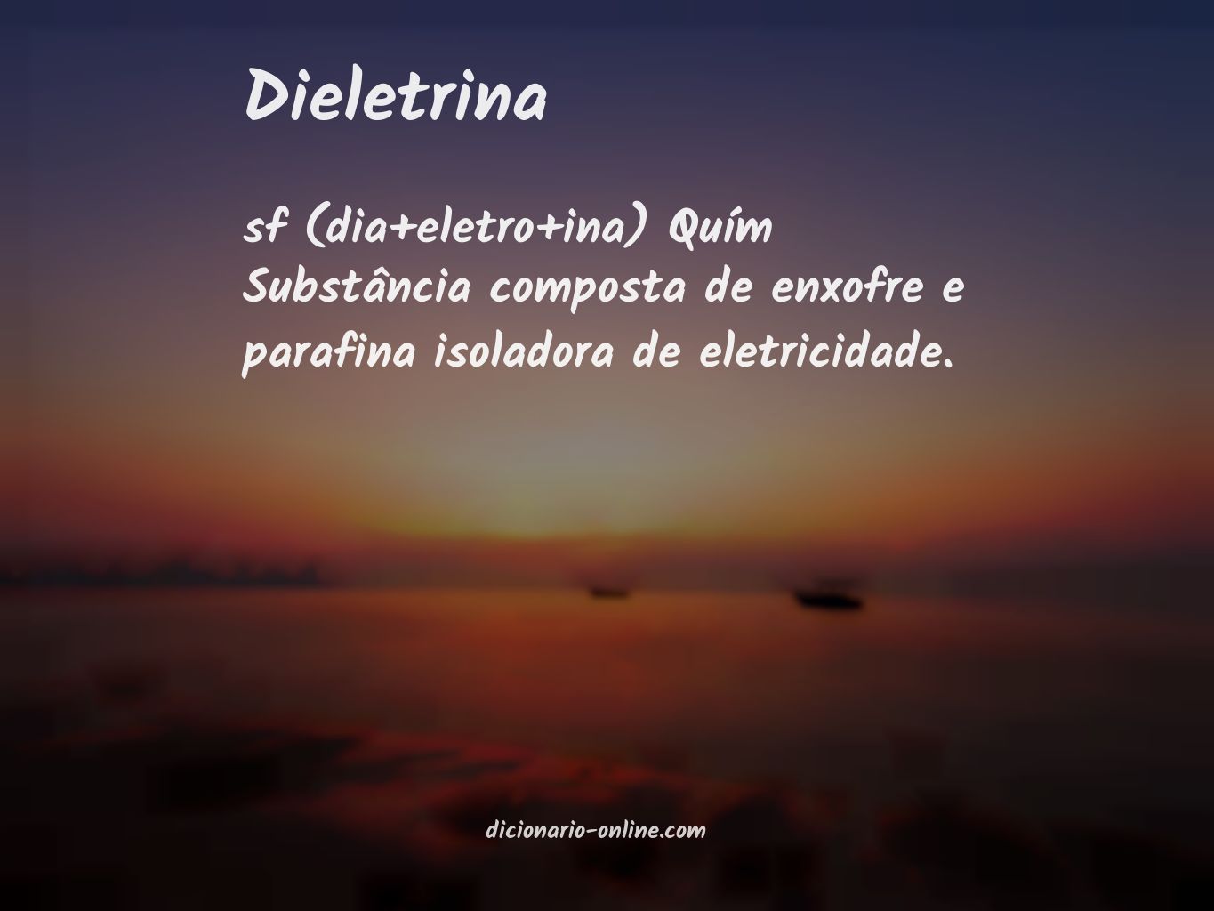 Significado de dieletrina