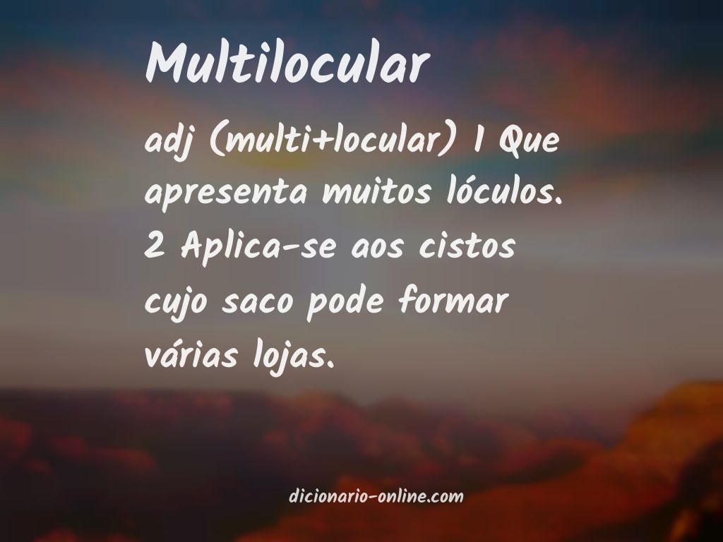 Significado de multilocular