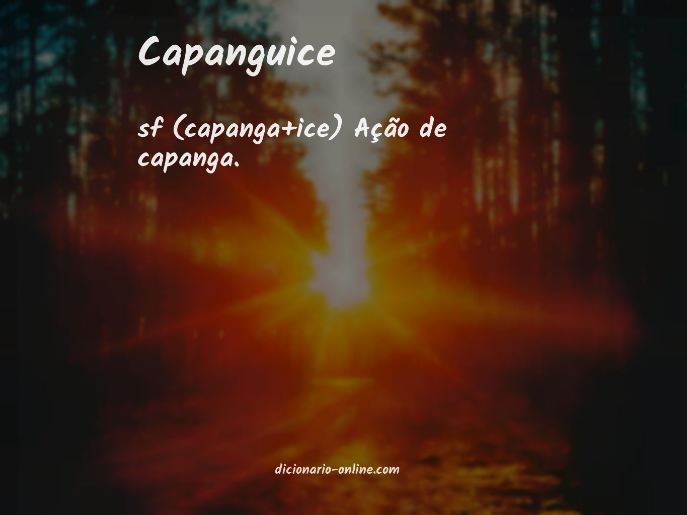 Significado de capanguice