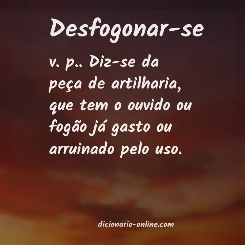 Significado de desfogonar-se