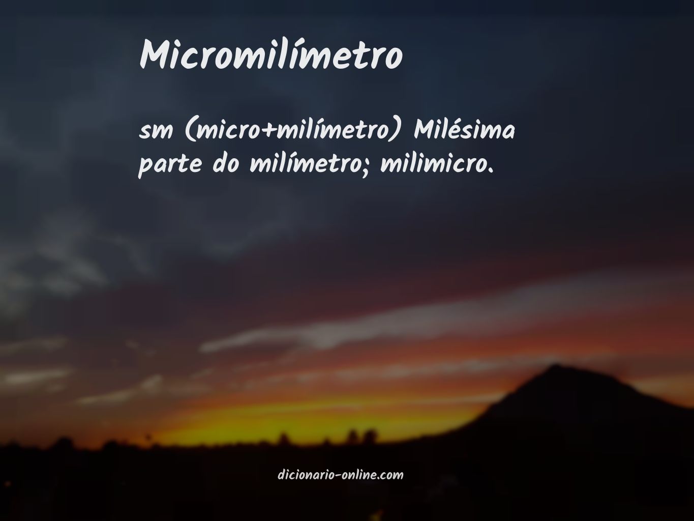 Significado de micromilímetro
