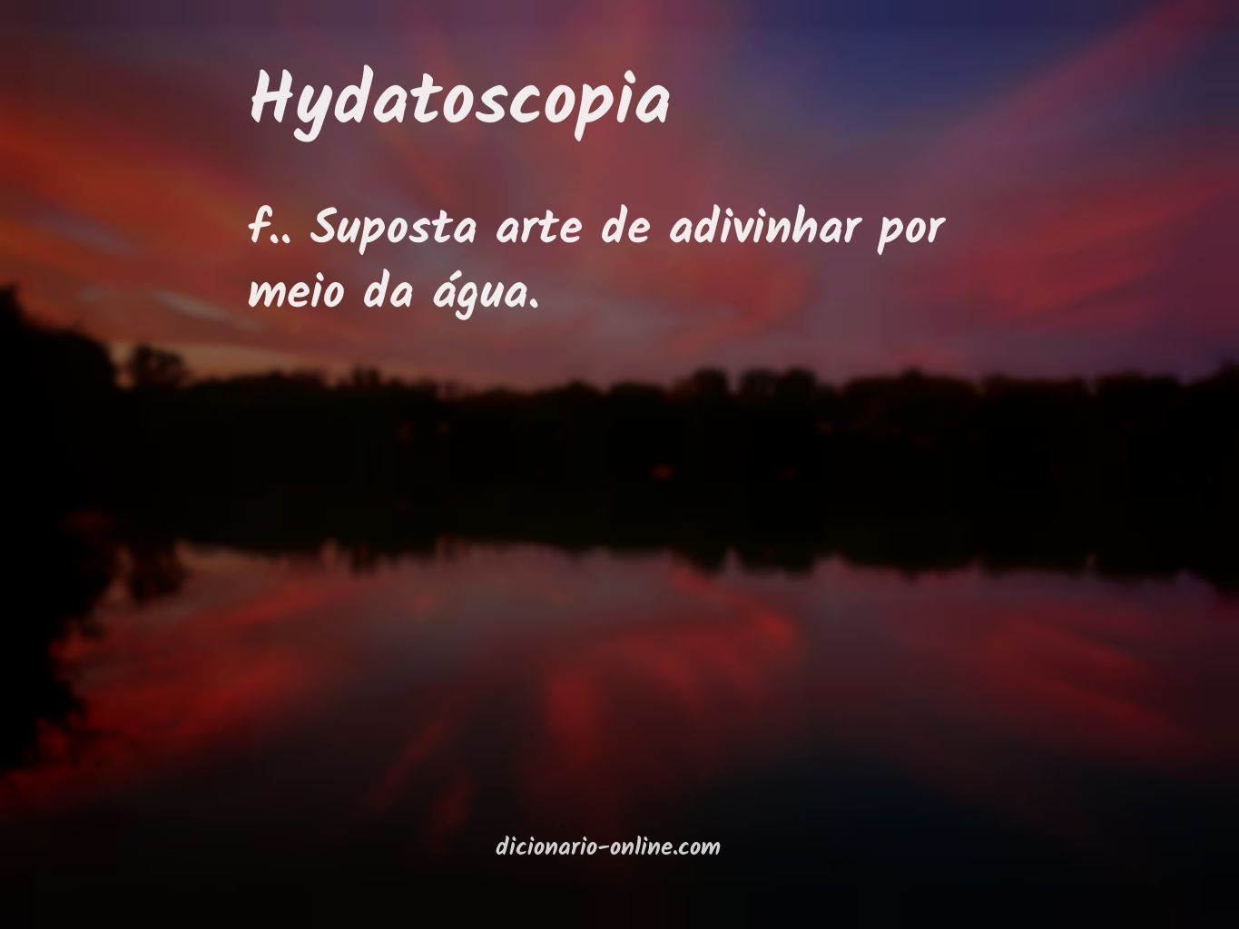 Significado de hydatoscopia