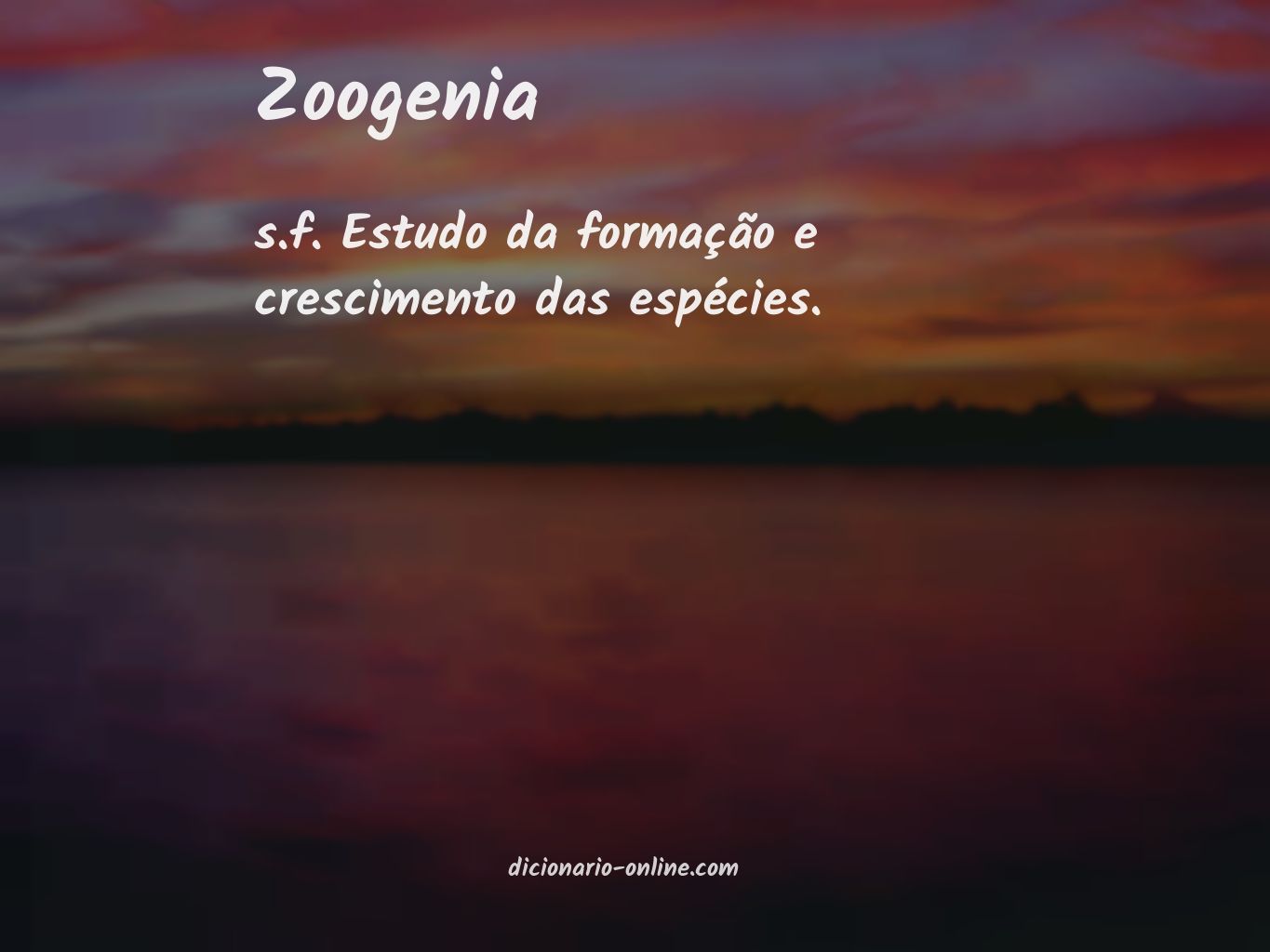 Significado de zoogenia