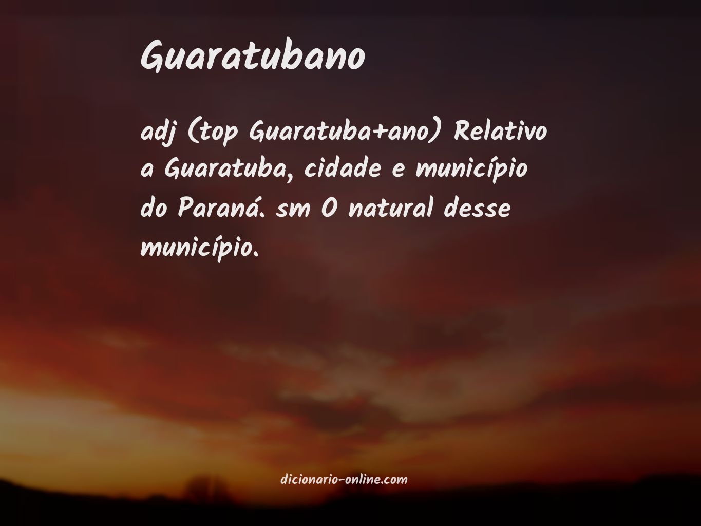 Significado de guaratubano