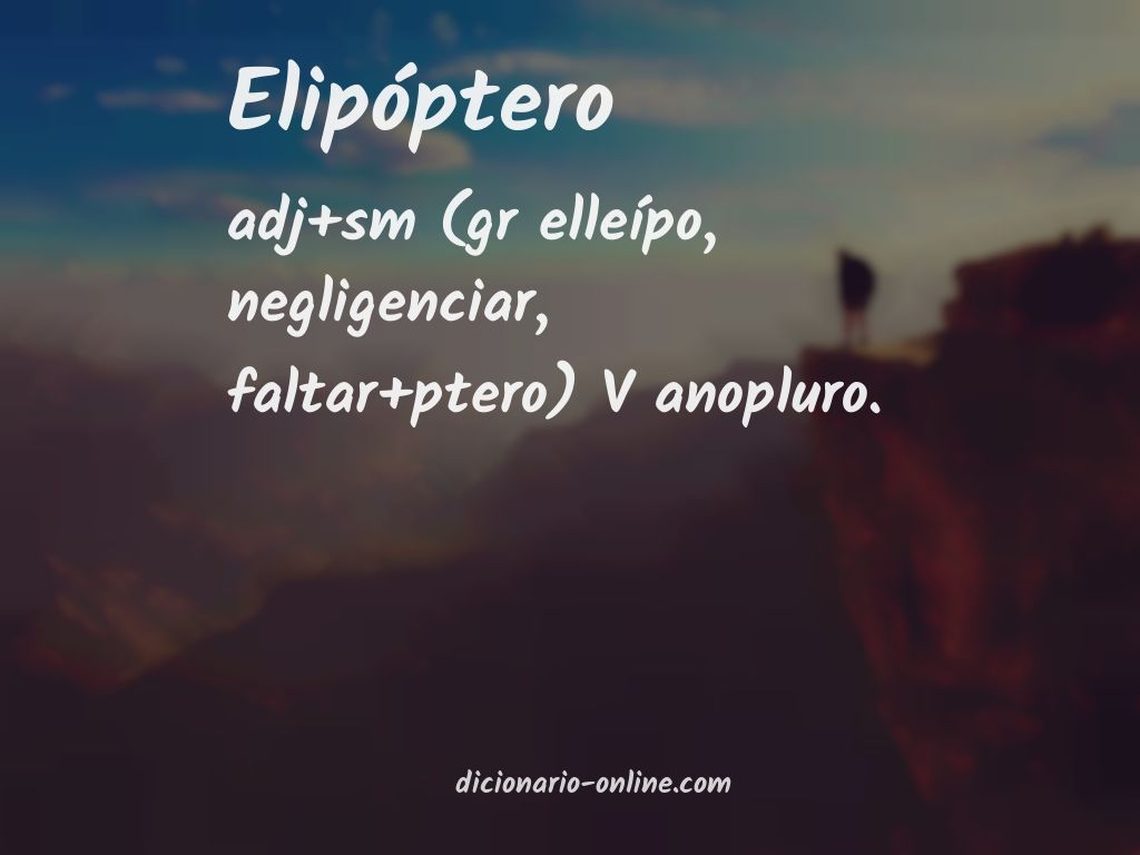 Significado de elipóptero