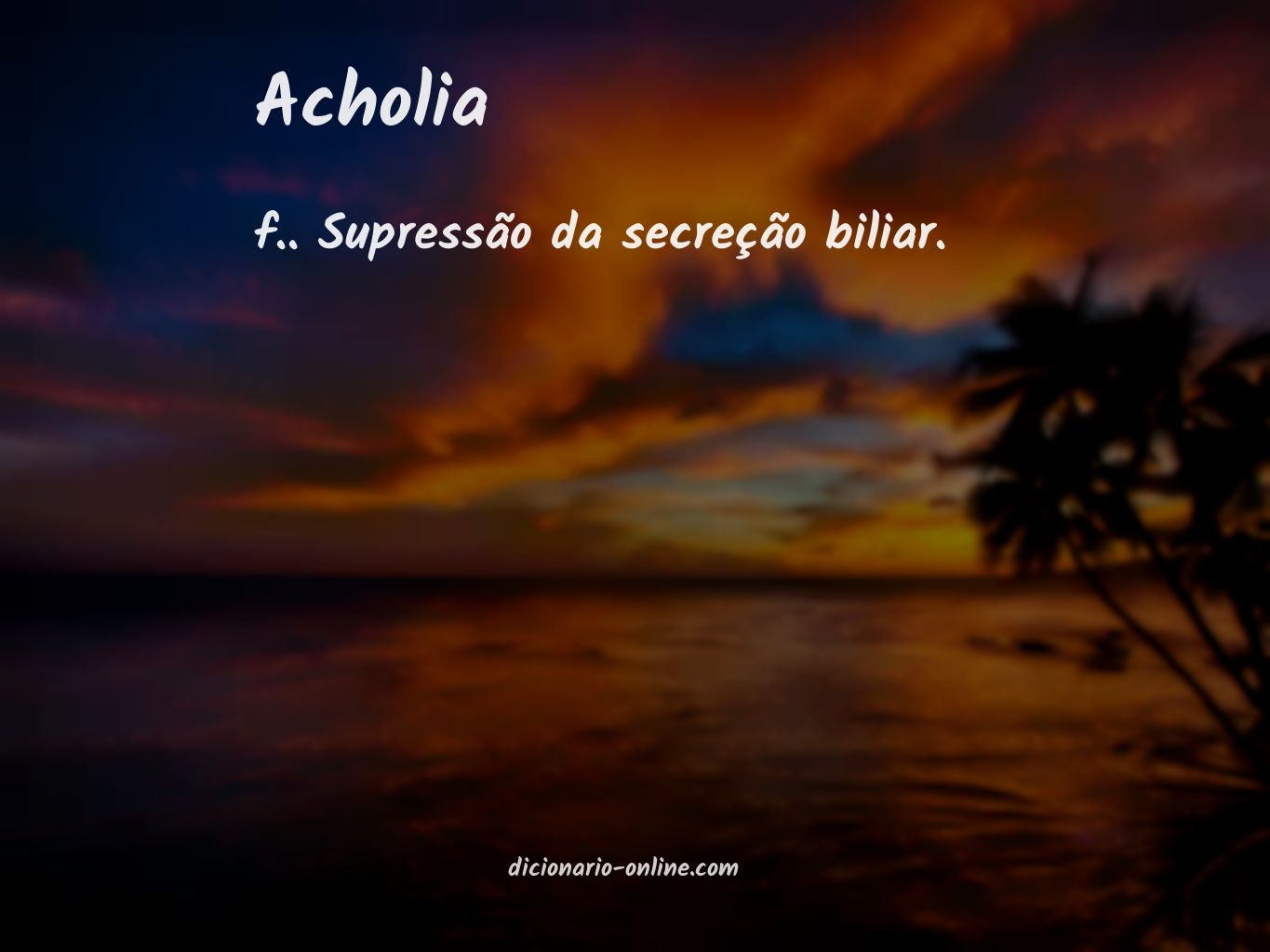 Significado de acholia