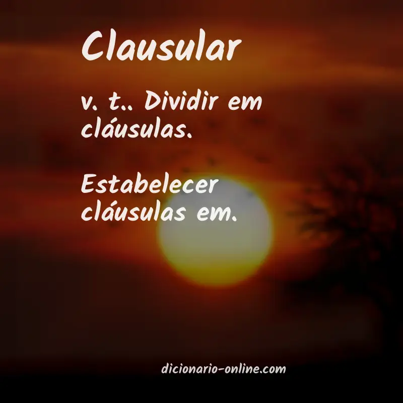 Significado de clausular