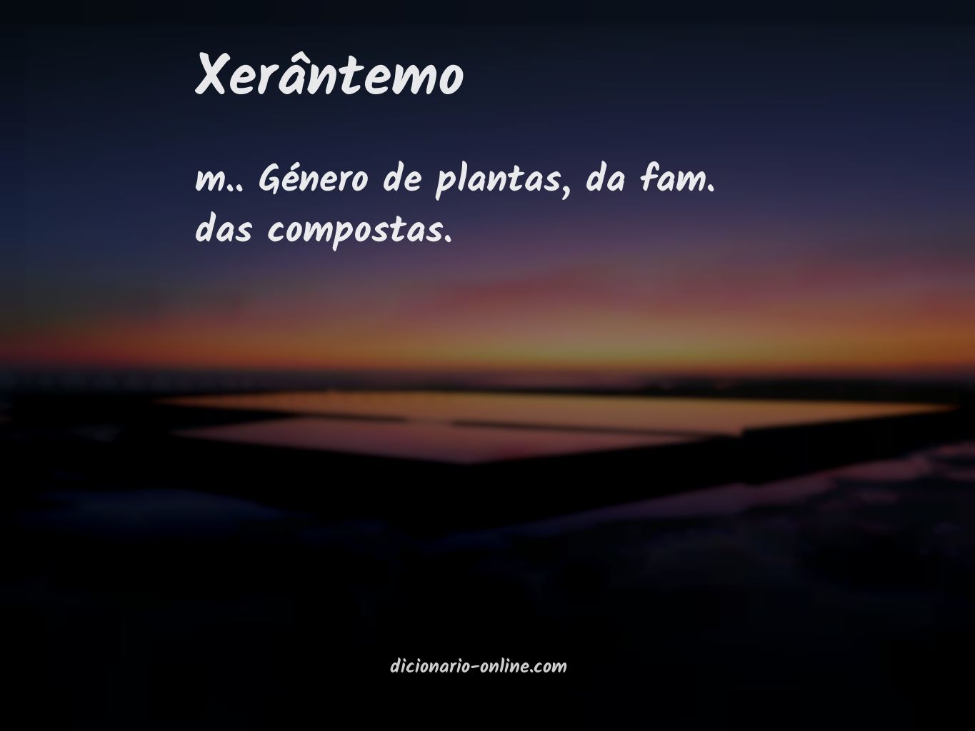 Significado de xerântemo