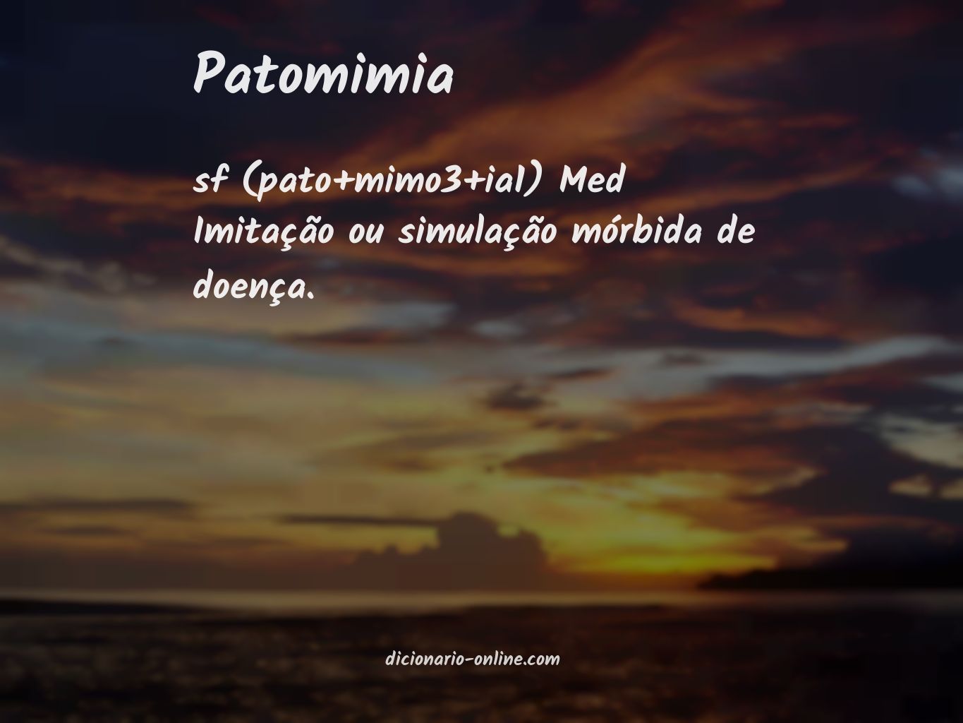 Significado de patomimia