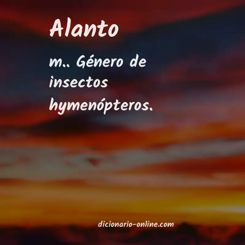 Significado de alanto