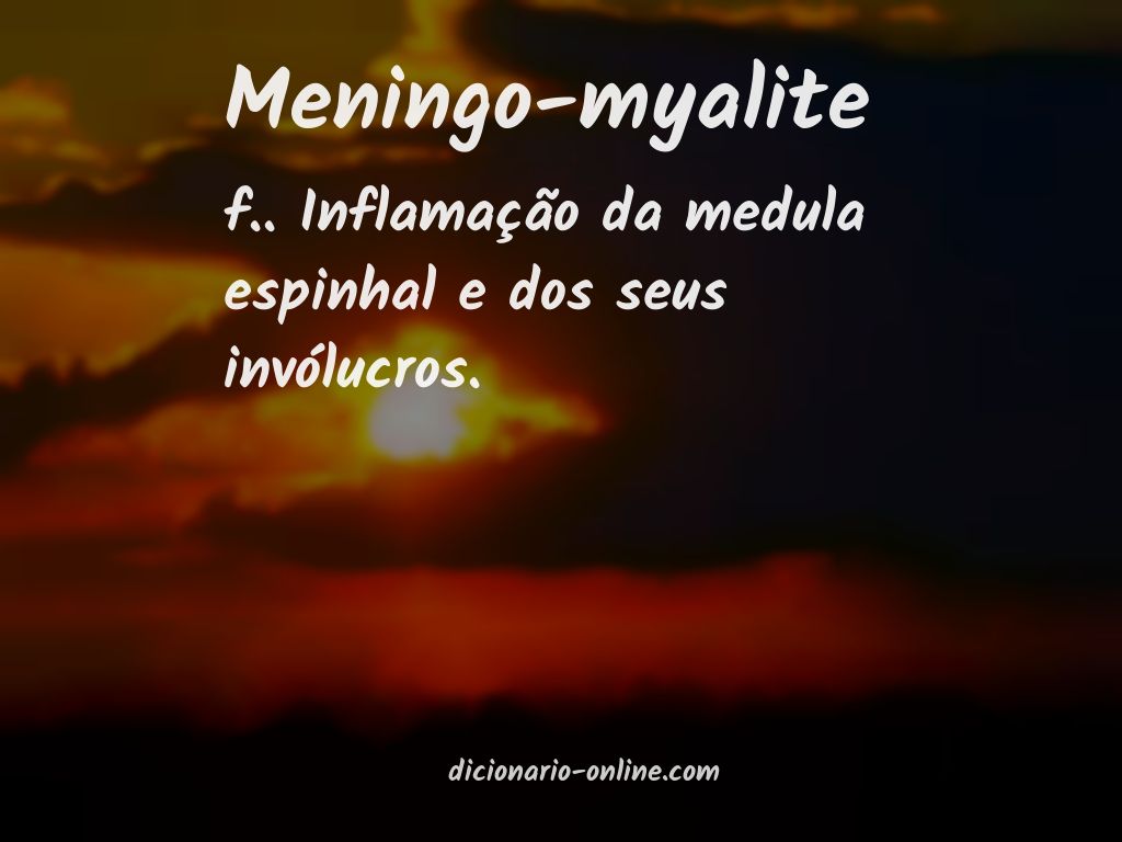 Significado de meningo-myalite