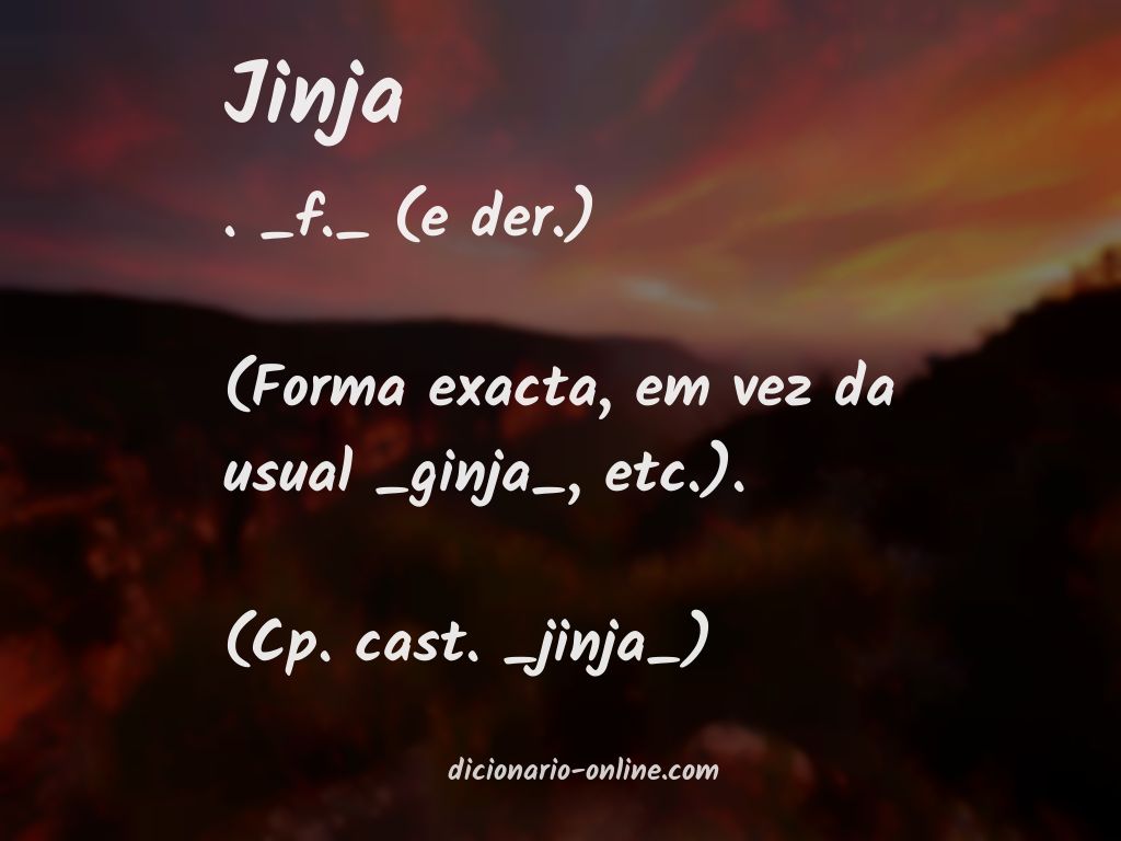 Significado de jinja