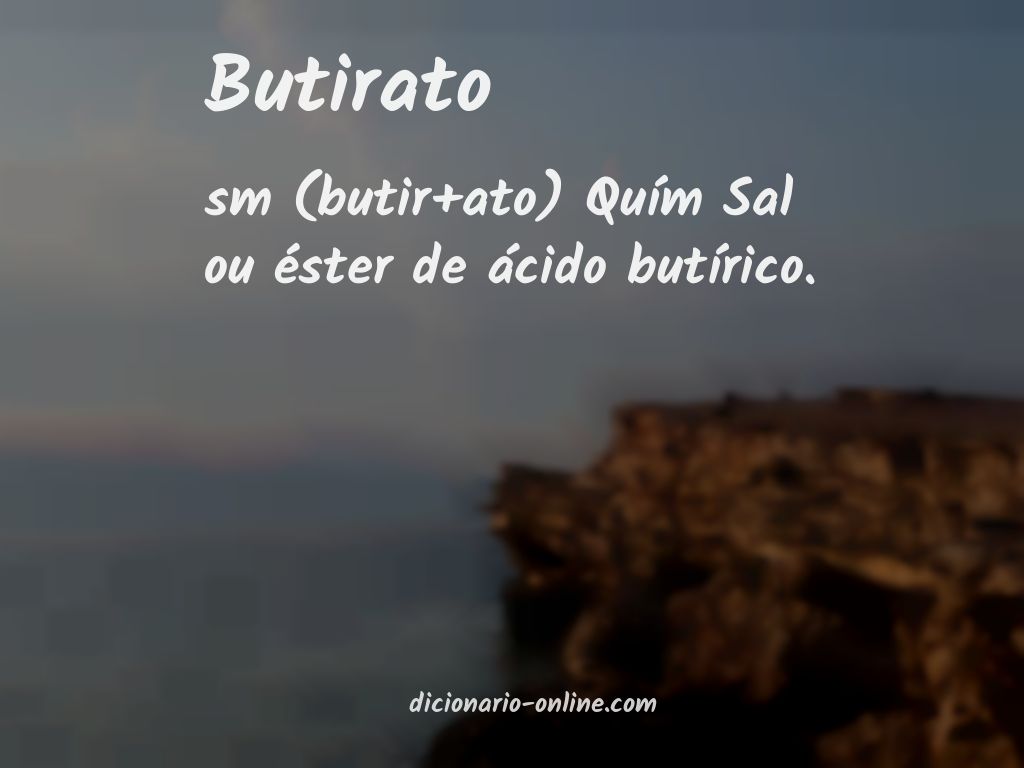 Significado de butirato