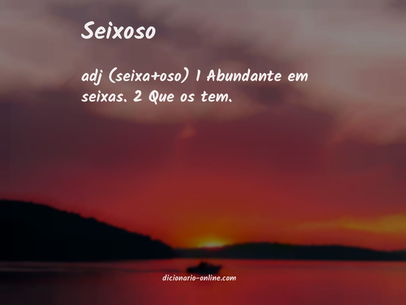 Significado de seixoso