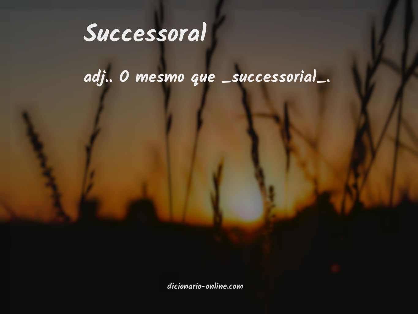 Significado de successoral