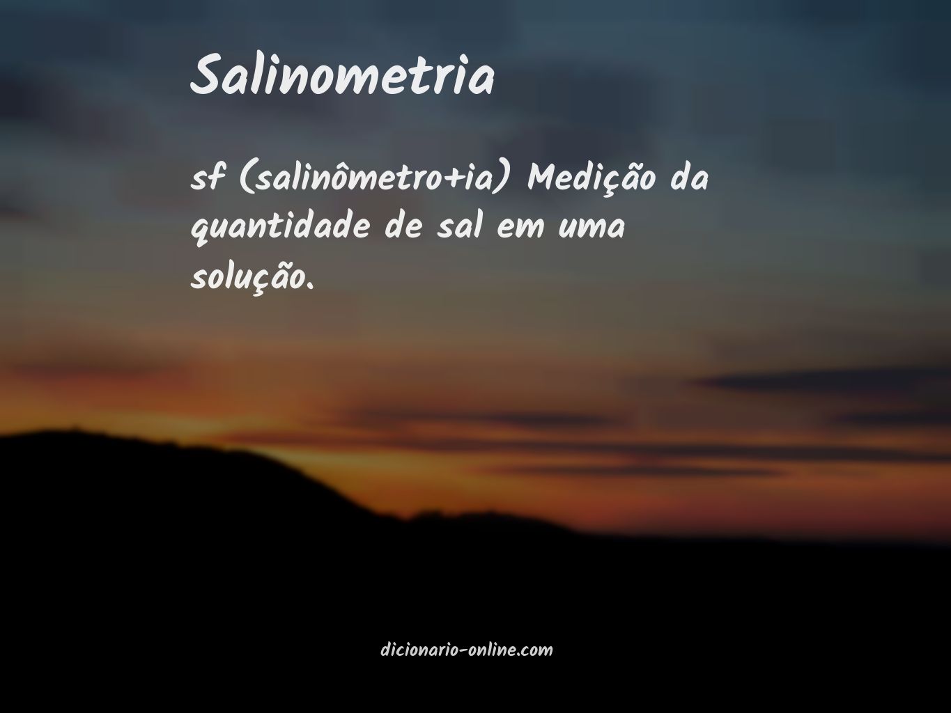 Significado de salinometria