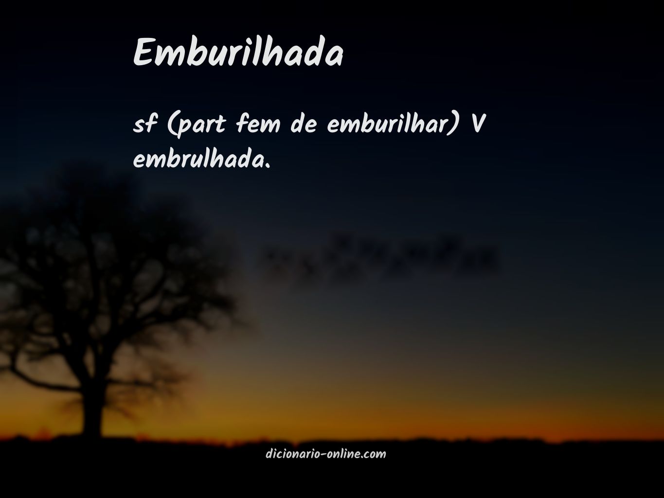 Significado de emburilhada