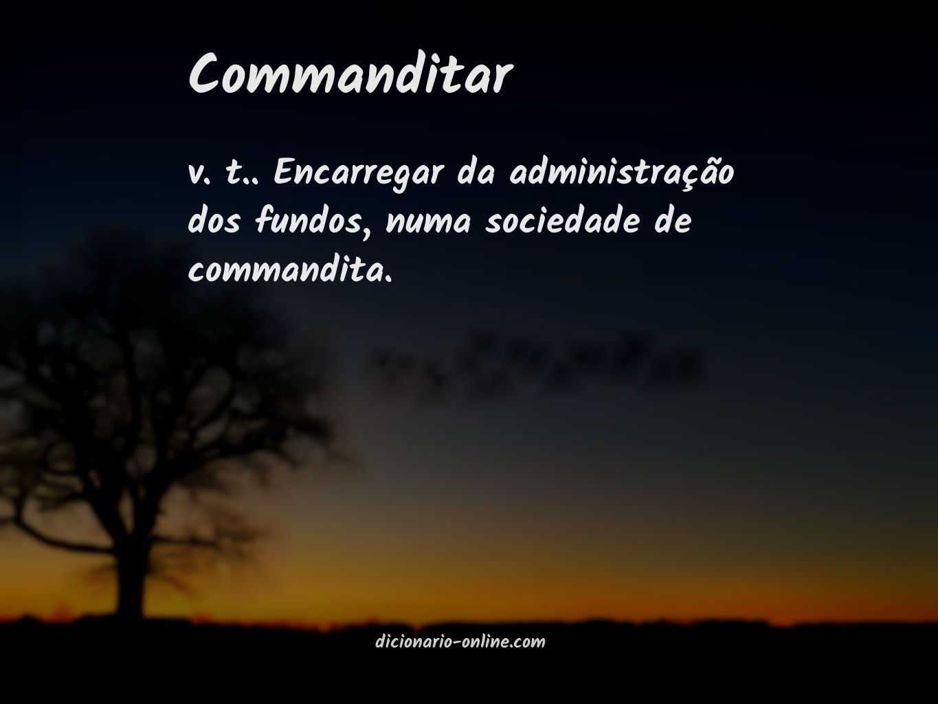 Significado de commanditar