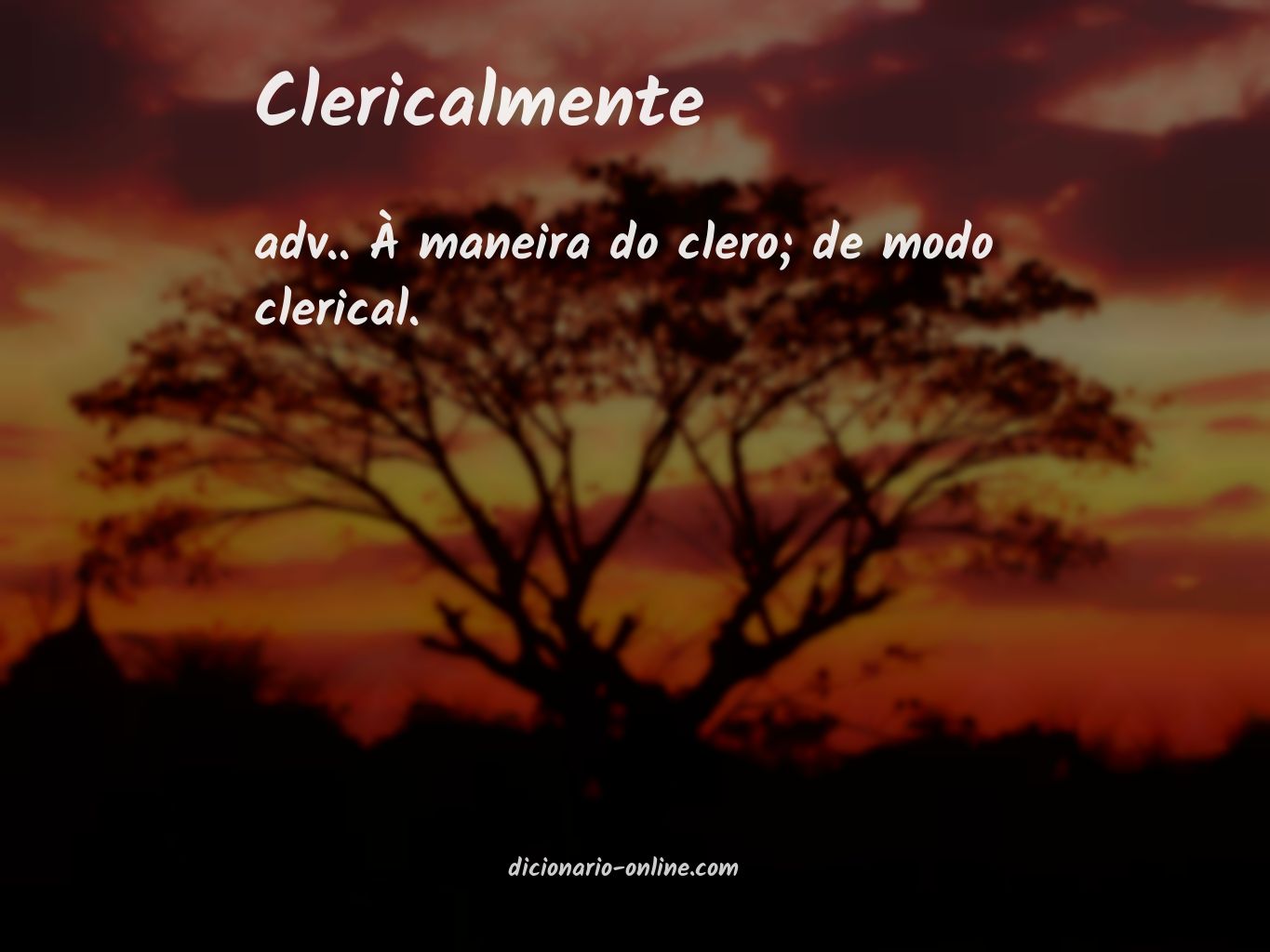 Significado de clericalmente