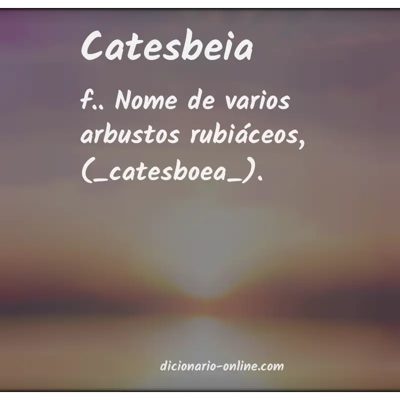 Significado de catesbeia