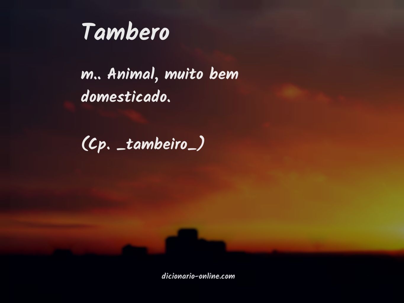 Significado de tambero