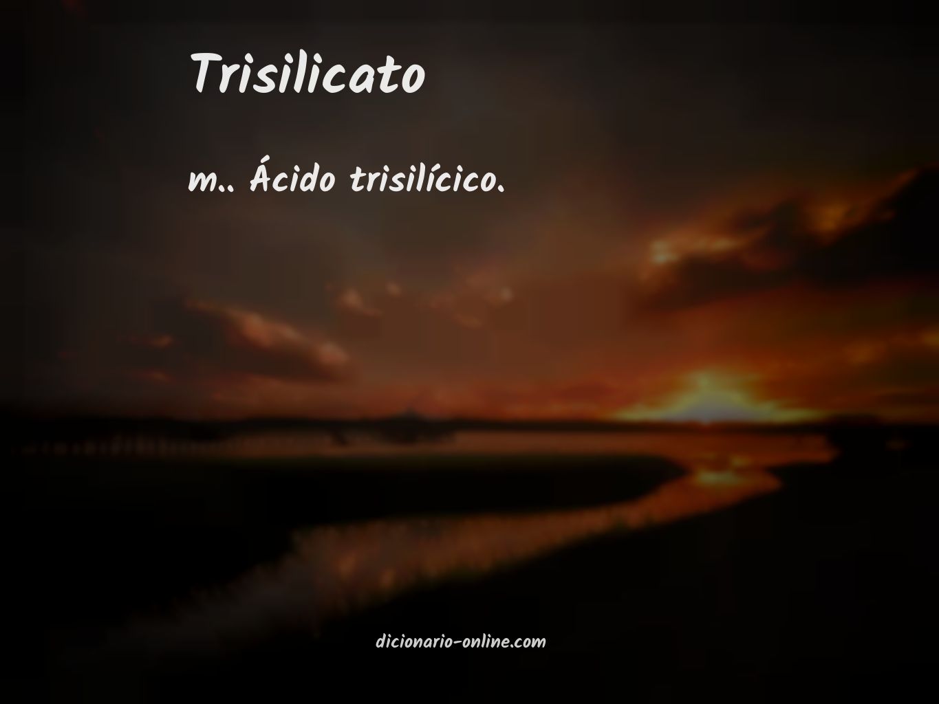 Significado de trisilicato