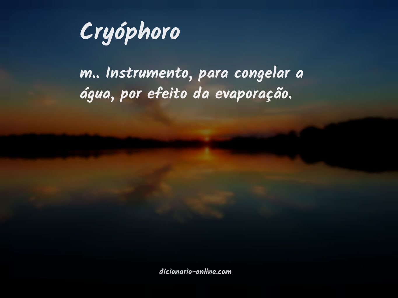 Significado de cryóphoro