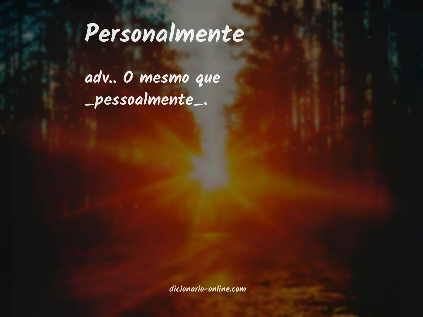 Significado de personalmente