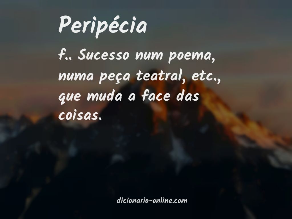 Significado de peripécia