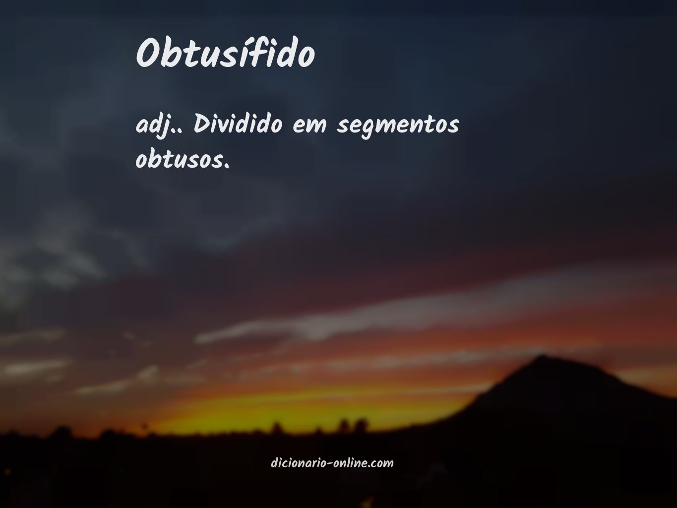 Significado de obtusífido