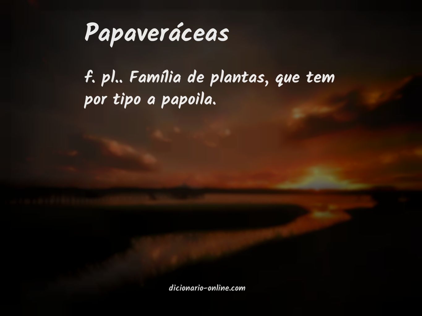 Significado de papaveráceas