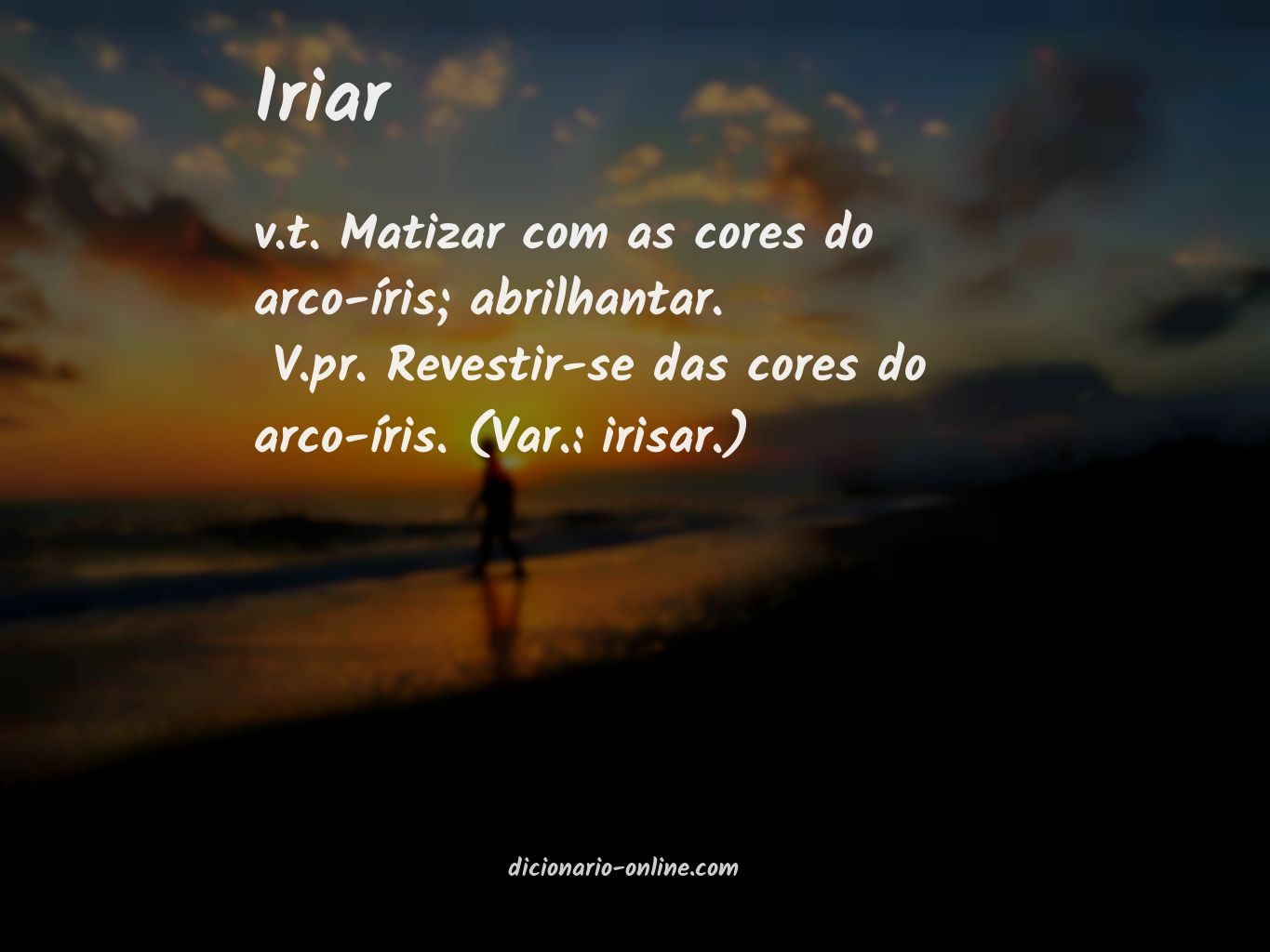 Significado de iriar