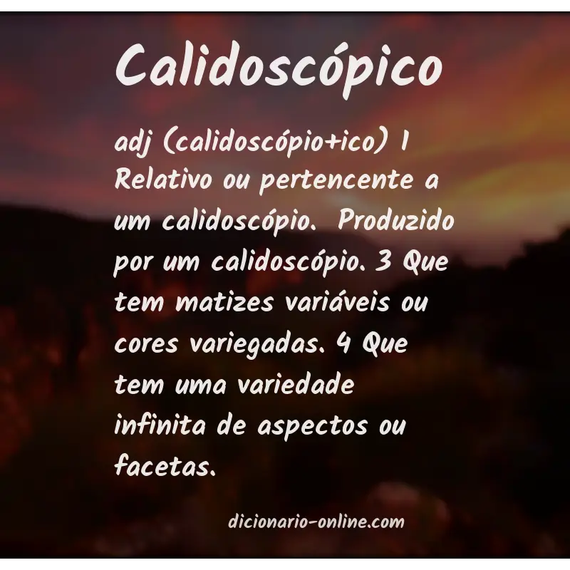 Significado de calidoscópico