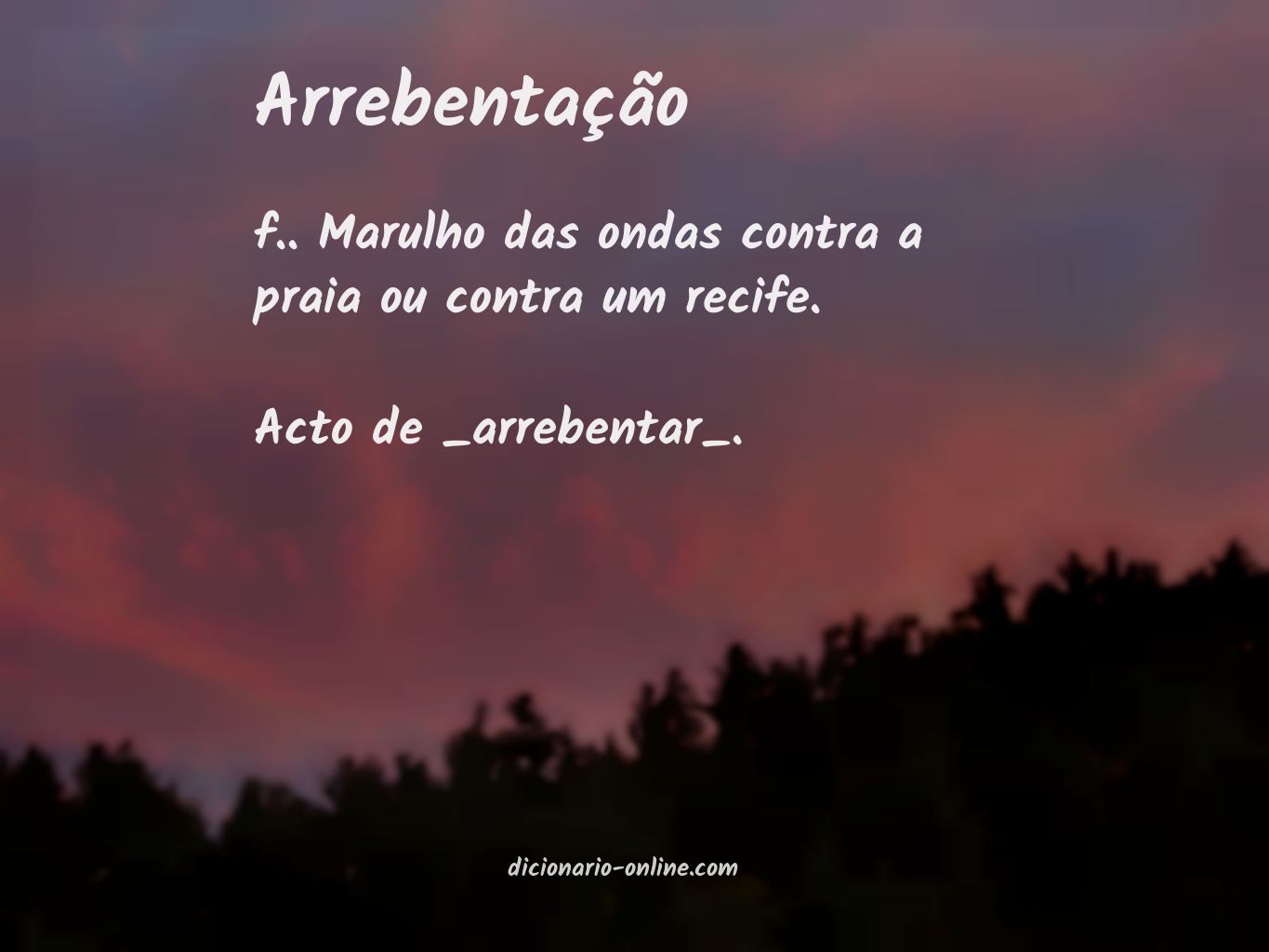 Significado de arrebentação